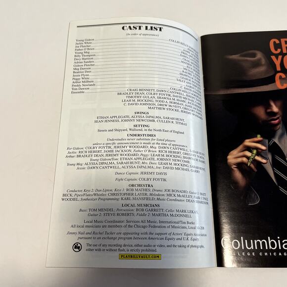 The Last Ship Sting Musical Playbill Pre Broadway Chicago Bank of America - Picture 7 of 7